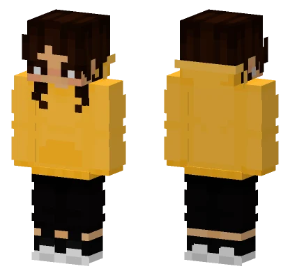 Yellow Hoodie Girl Minecraft skin