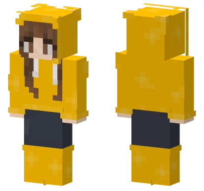 Yellow Hoodie Girl Minecraft skin