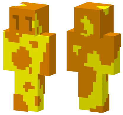 Yellow Man Orange Splash Minecraft skin
