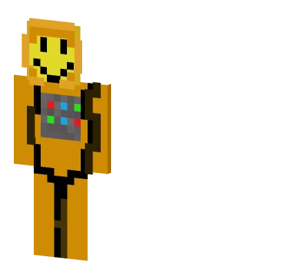 Yellow Smiley Robot Minecraft skin