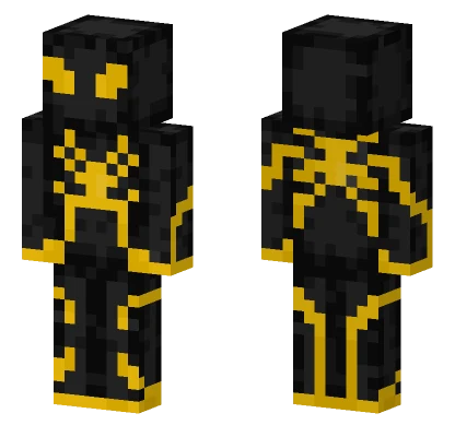 Yellow Stealth Spider-Man Minecraft skin