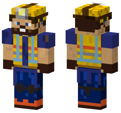 Yellow Vest Worker Minecraft skin