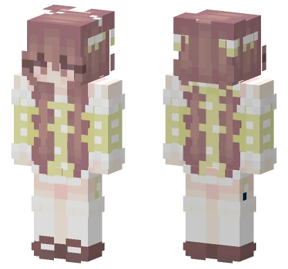 Yellow Winter Girl Minecraft skin