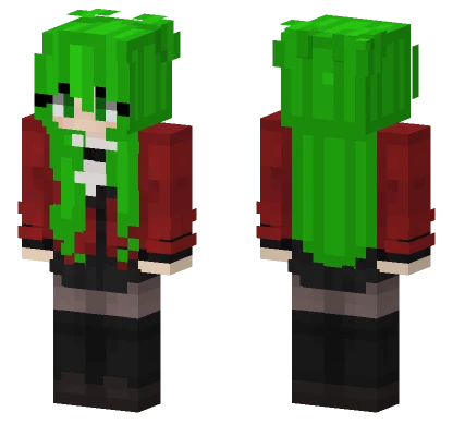 Yolonea Green Hair Girl Minecraft skin