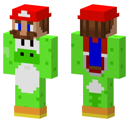Yoshi Giving Mario Piggyback Minecraft skin