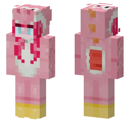 Yoshi Pink Hair Cosplay Minecraft skin