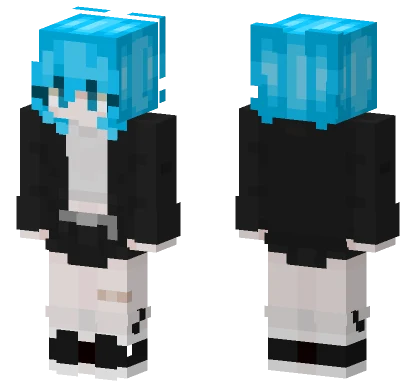 Yuuyyy Blue Hair Girl Minecraft skin
