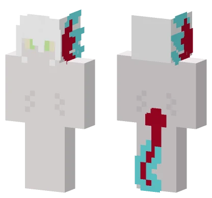 Zeleo the Humanoid Axolotl Minecraft skin