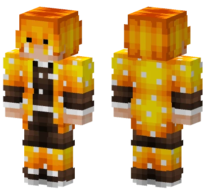 Zenitsu Agatsuma Demon Slayer Minecraft skin