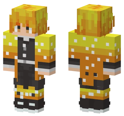 Zenitsu Yellow Outfit Minecraft skin