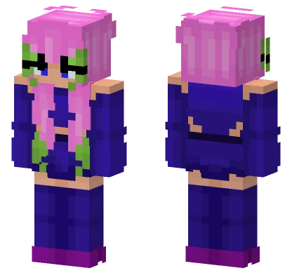 Zenkuna Pink Hair Girl Minecraft skin