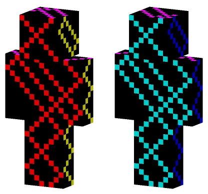 Zigzag Rainbow Outfit Minecraft skin