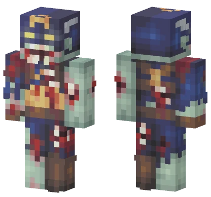 Zombie Captain America Minecraft skin