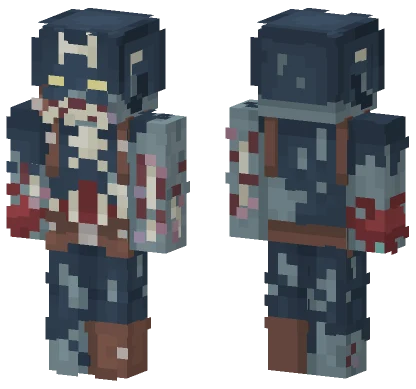 Zombie Captain America Minecraft skin