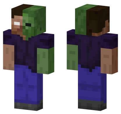 Zombie Herobrine Hybrid Minecraft skin